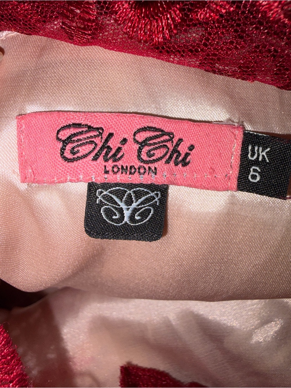 Chi Chi London Burgundy Lace Party Dress - 2 - Picture 8 of 8